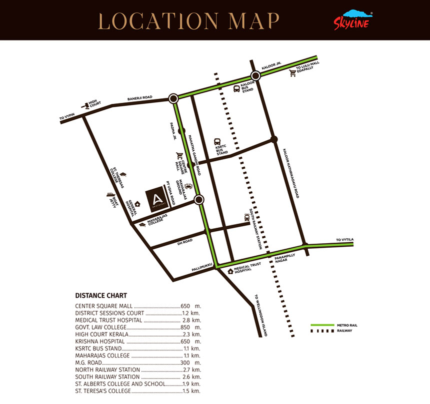 Skyline Aristocrat Location Map