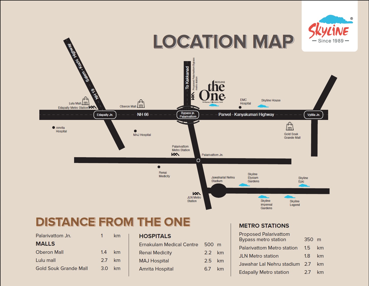 Skyline The One location map