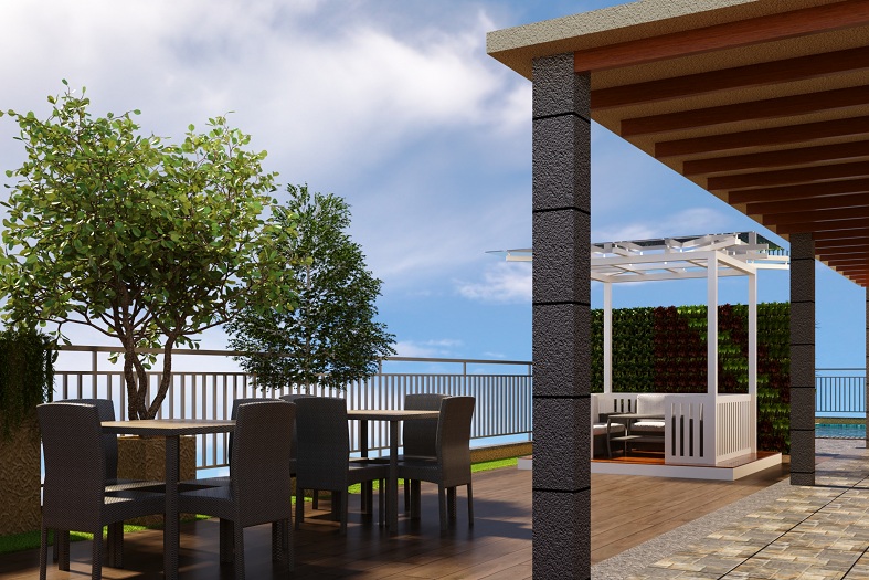 Skyline The One terrace area