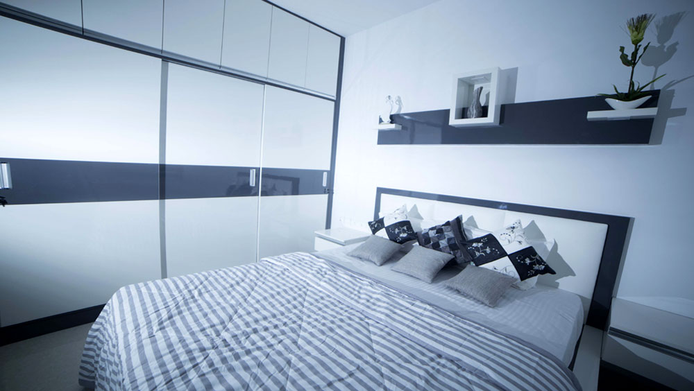 Skyline cambridge sample flat bedroom