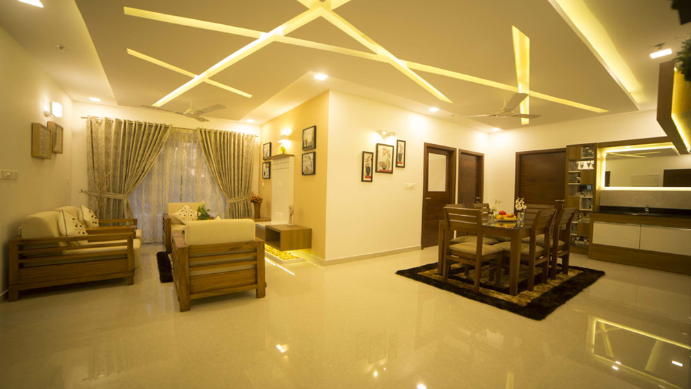 Skyline cambridge sample flat living cum dining
