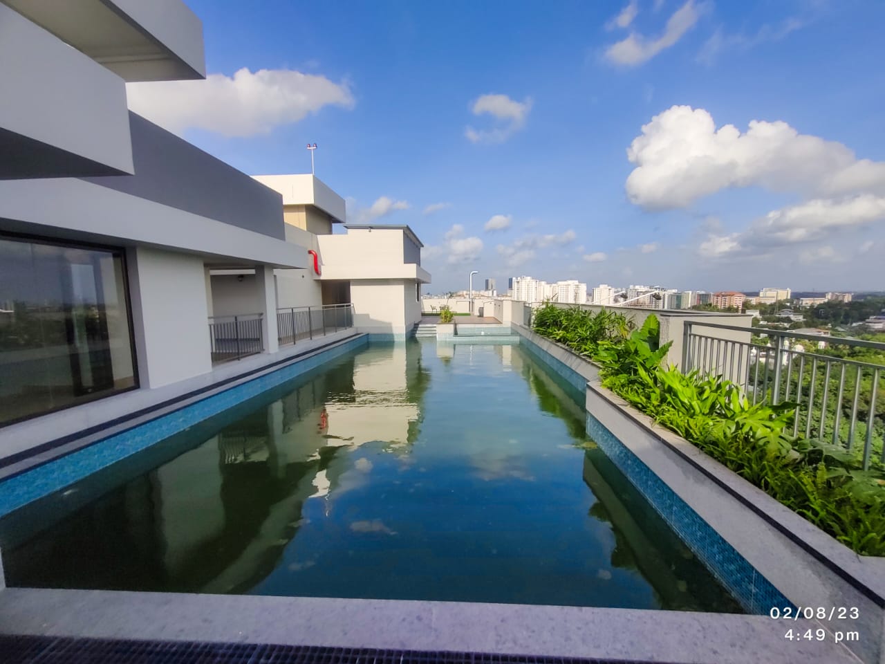 skyline pixel pool view