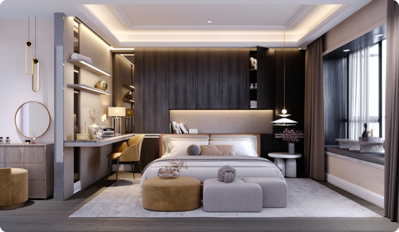 skyline bedroom interior design services