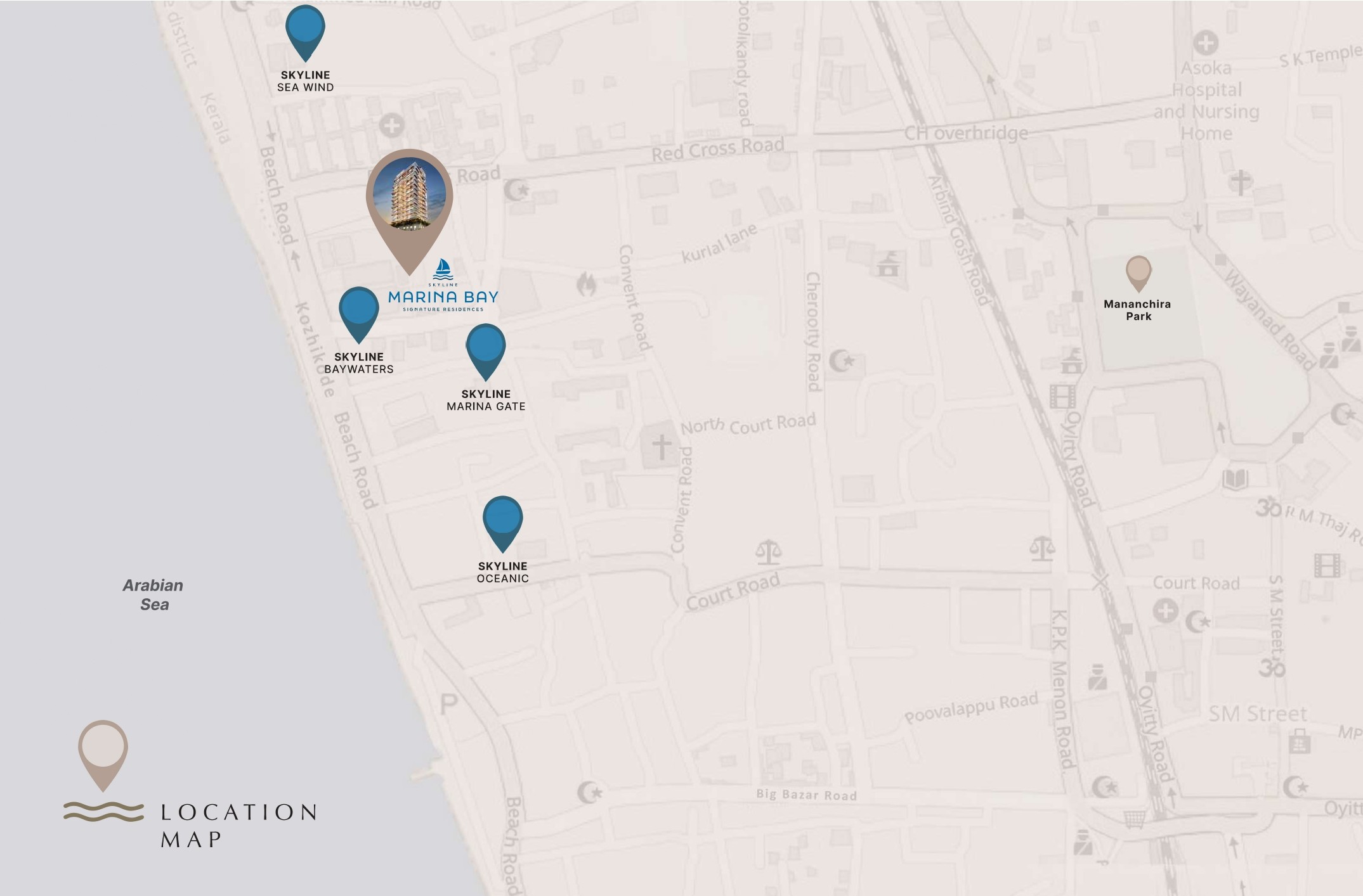 Skyline Marina Bay Location Map