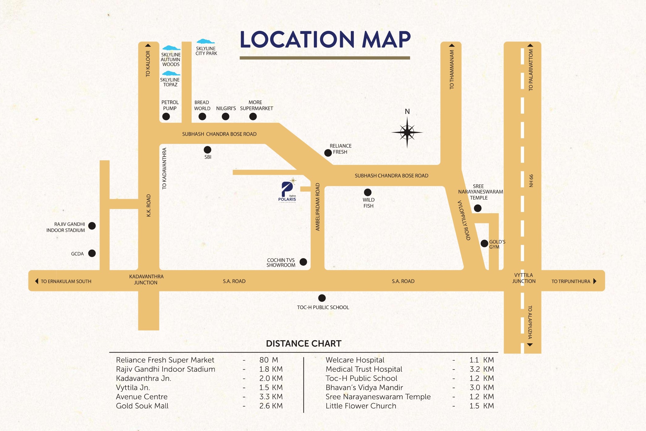 Skyline Polaris Location Map