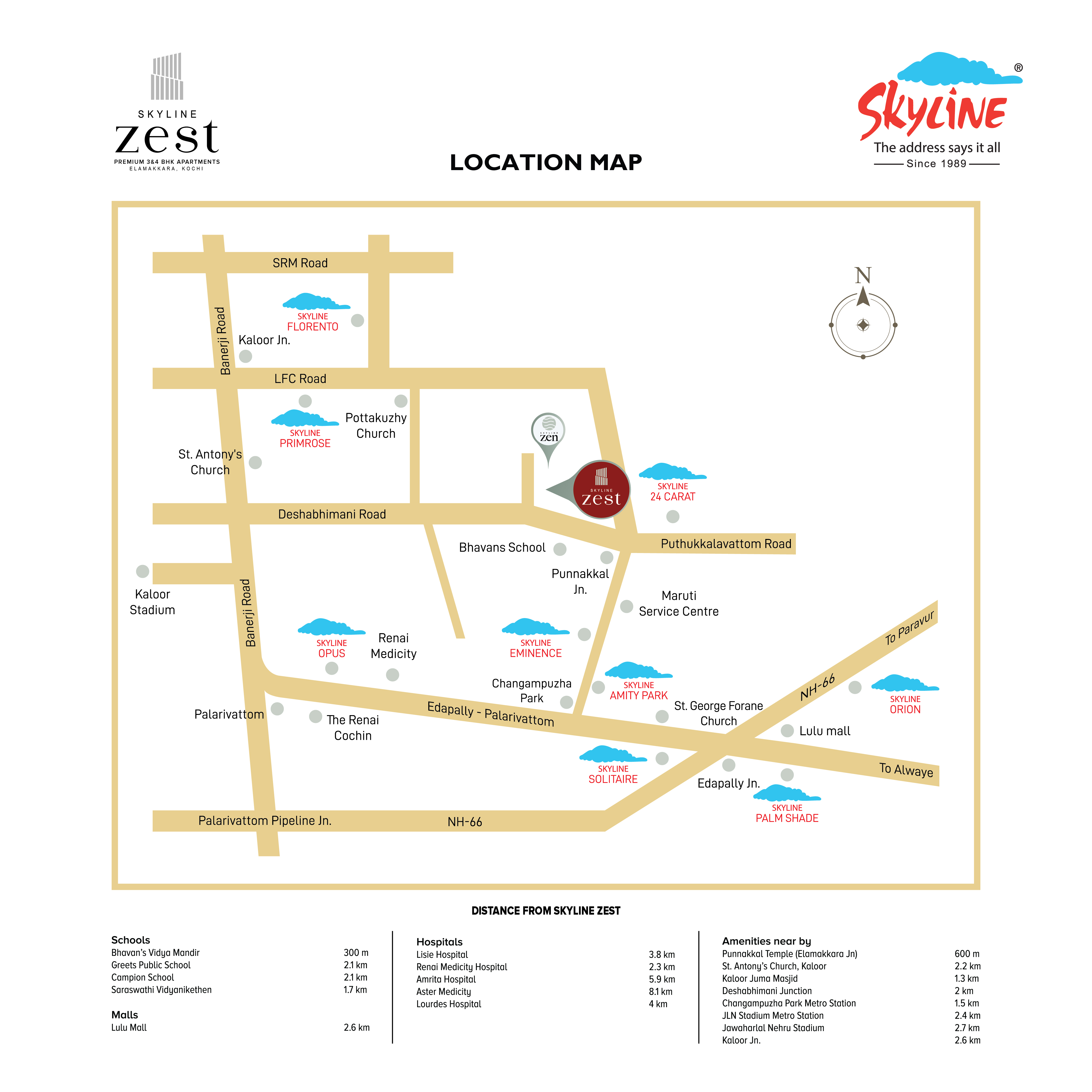 Skyline Zest Location Map
